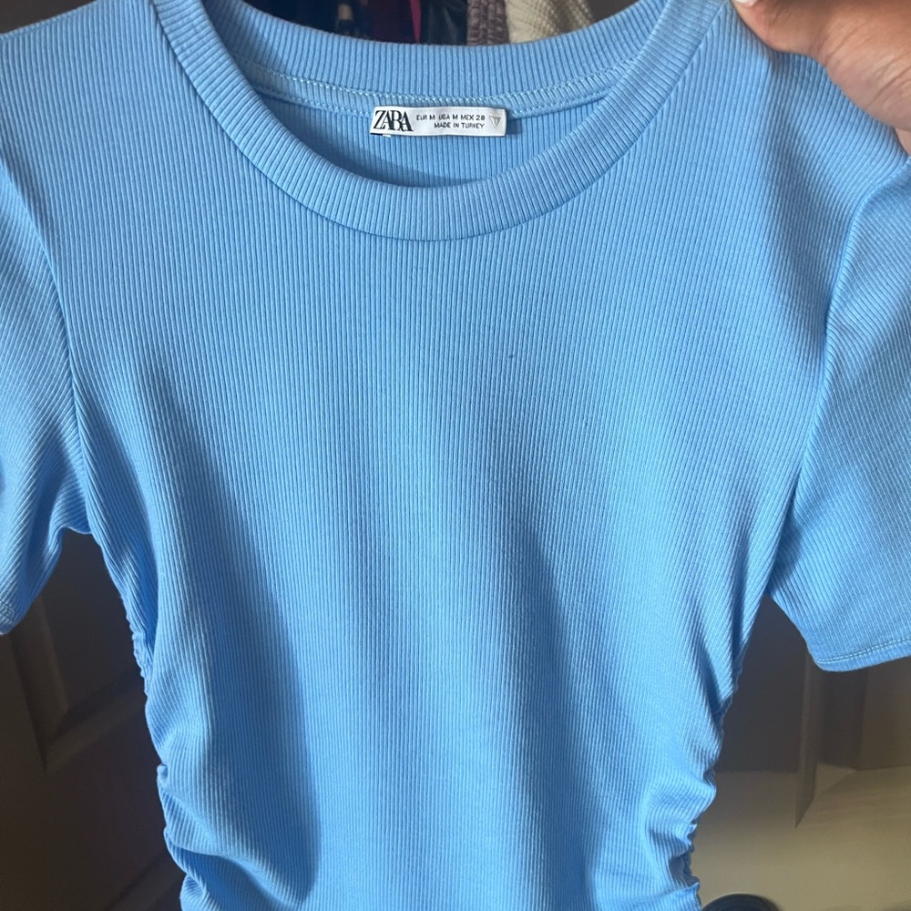 BLUE ZARA TOP!!